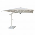 Parasol de jardin 300x400 cm en aluminium blanc ou anthracite - Lapillo