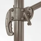 Parapluie d'extérieur 3x3 avec tissu en polyester et poteau en aluminium - Texas Viadurini