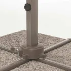 Parapluie d'extérieur 3x3 avec tissu en polyester et poteau en aluminium - Texas Viadurini