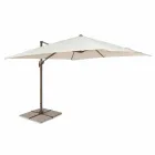 Parapluie d'extérieur 3x3 avec tissu en polyester et poteau en aluminium - Texas Viadurini