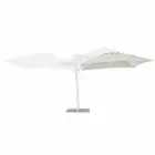 Parapluie d'extérieur 3x3 en aluminium blanc et polyester - Fasma Viadurini