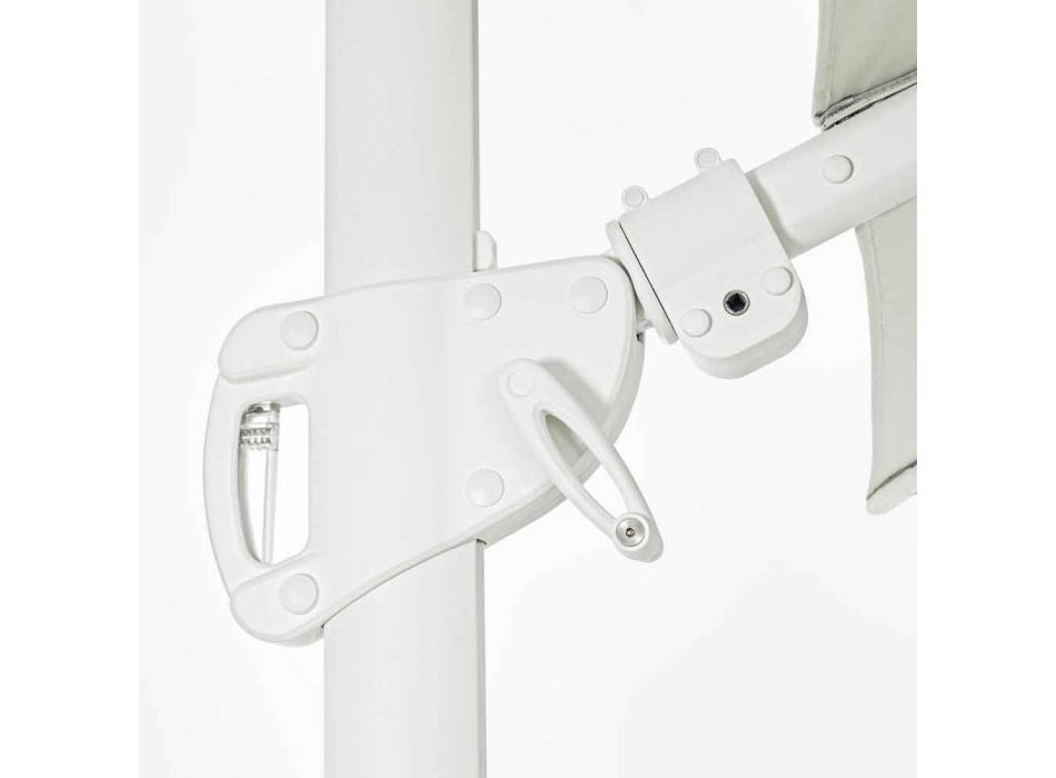 Parapluie d'extérieur 3x3 en aluminium blanc et polyester - Fasma Viadurini