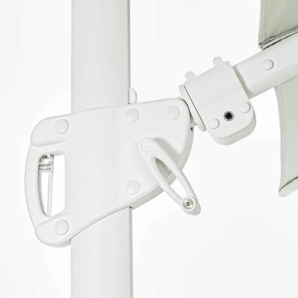 Parapluie d'extérieur 3x3 en aluminium blanc et polyester - Fasma Viadurini