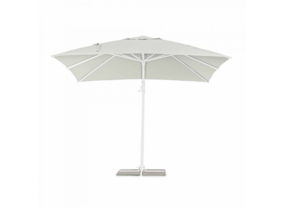 Parapluie d'extérieur 3x3 en aluminium blanc et polyester - Fasma Viadurini