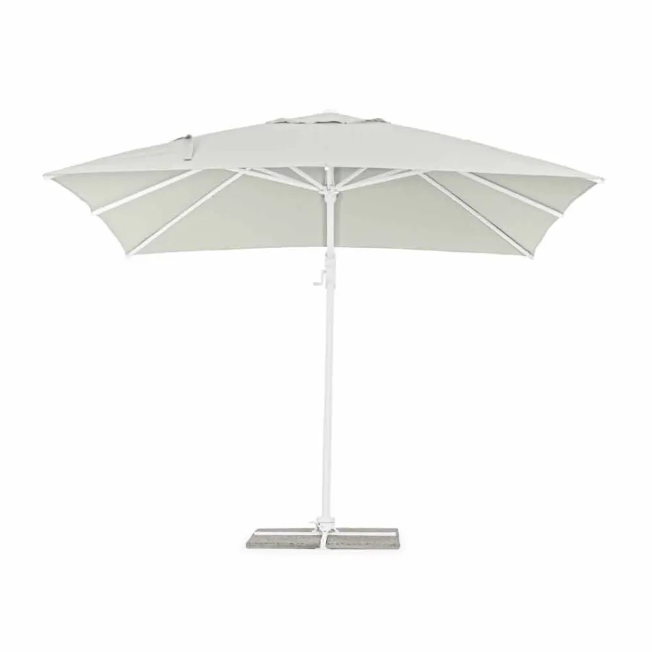 Parapluie d'extérieur 3x3 en aluminium blanc et polyester - Fasma Viadurini