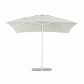 Parapluie d'extérieur 3x3 en aluminium blanc et polyester - Fasma