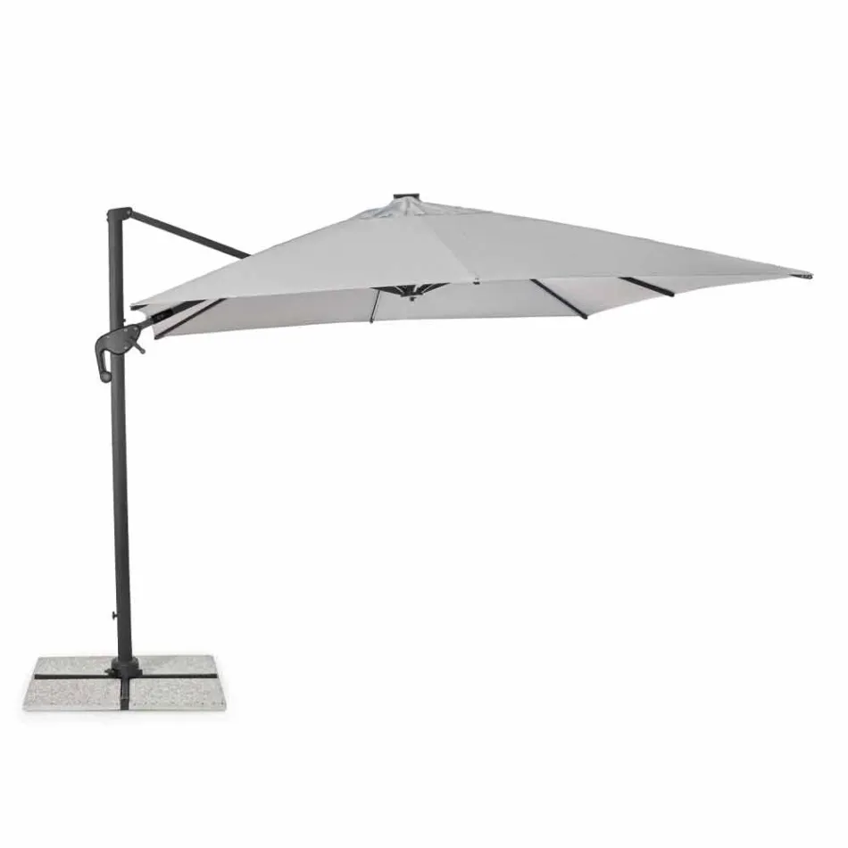 Parapluie d'extérieur 3x3 en polyester gris et aluminium de couleur anthracite - Coby Viadurini