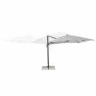 Parapluie d'extérieur 3x3 en polyester gris et aluminium de couleur anthracite - Coby Viadurini