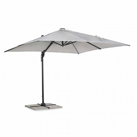 Parapluie d'extérieur 3x3 en polyester gris et aluminium de couleur anthracite - Coby Viadurini