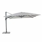 Parapluie d'extérieur 4x4 en polyester gris clair et aluminium - Daniel Viadurini
