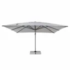 Parapluie d'extérieur 4x4 en polyester gris clair et aluminium - Daniel Viadurini