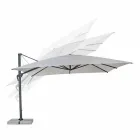 Parapluie d'extérieur 4x4 en polyester gris clair et aluminium - Daniel Viadurini