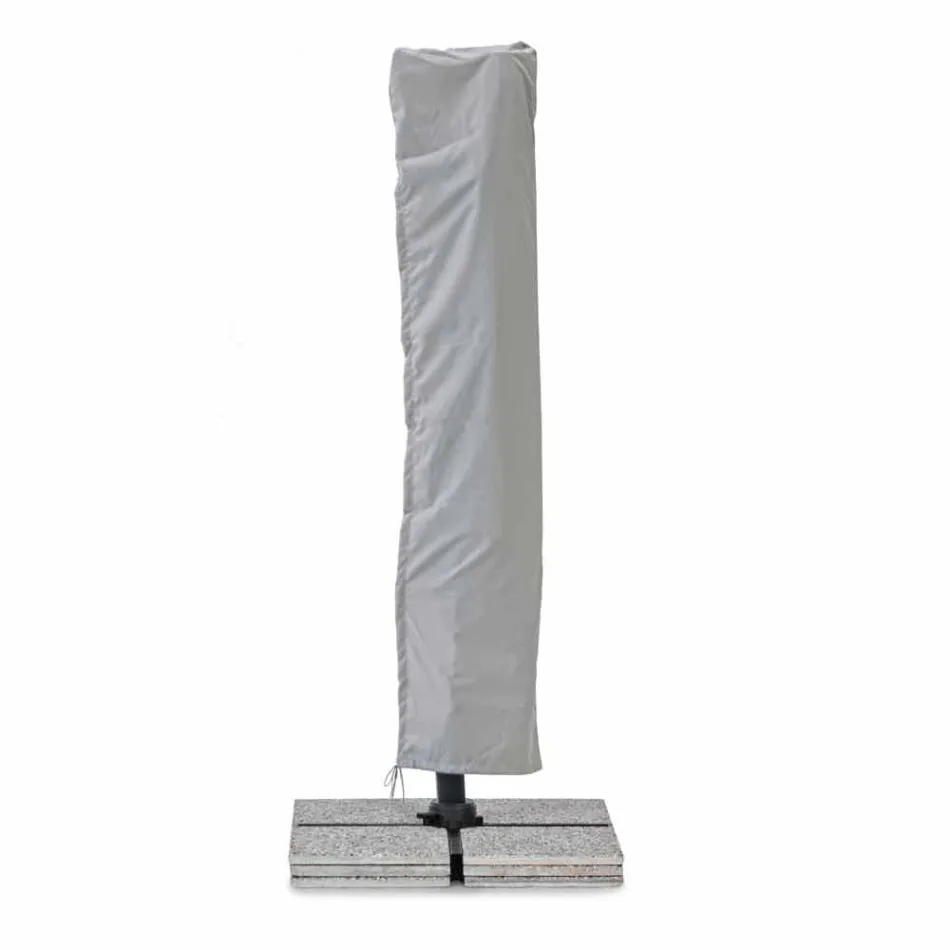 Parapluie d'extérieur 4x4 en polyester gris clair et aluminium - Daniel Viadurini