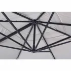 Parapluie d'extérieur 4x4 en polyester gris clair et aluminium - Daniel Viadurini