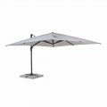 Parapluie d'extérieur 4x4 en polyester gris clair et aluminium - Daniel
