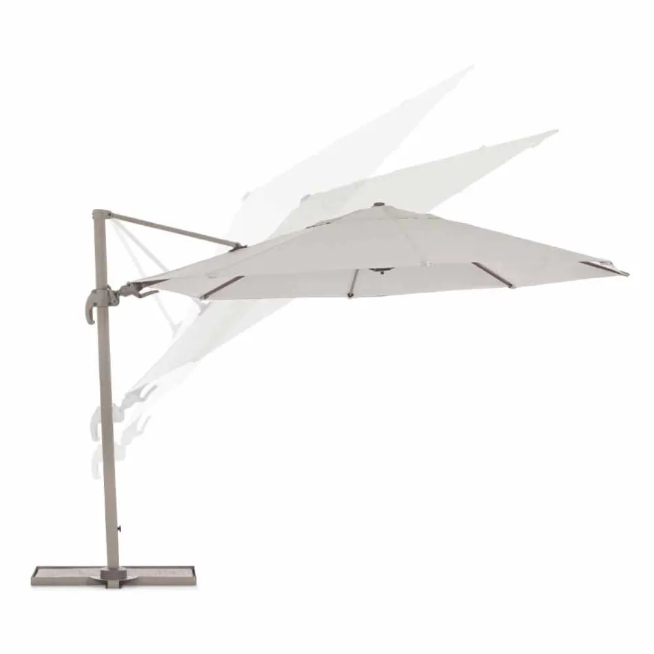 Parapluie d'extérieur diamètre 3,5m en polyester avec mât en aluminium - Linfa Viadurini