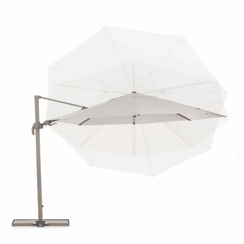 Parapluie d'extérieur diamètre 3,5m en polyester avec mât en aluminium - Linfa Viadurini