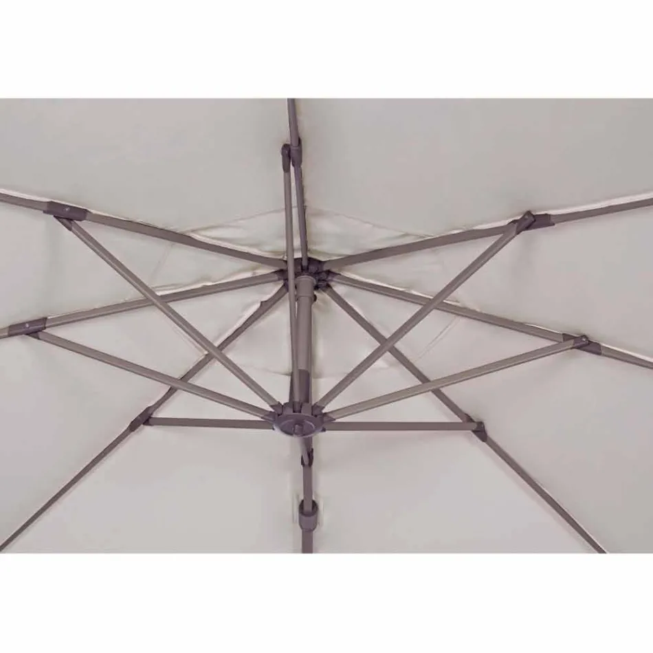 Parapluie d'extérieur diamètre 3,5m en polyester avec mât en aluminium - Linfa Viadurini