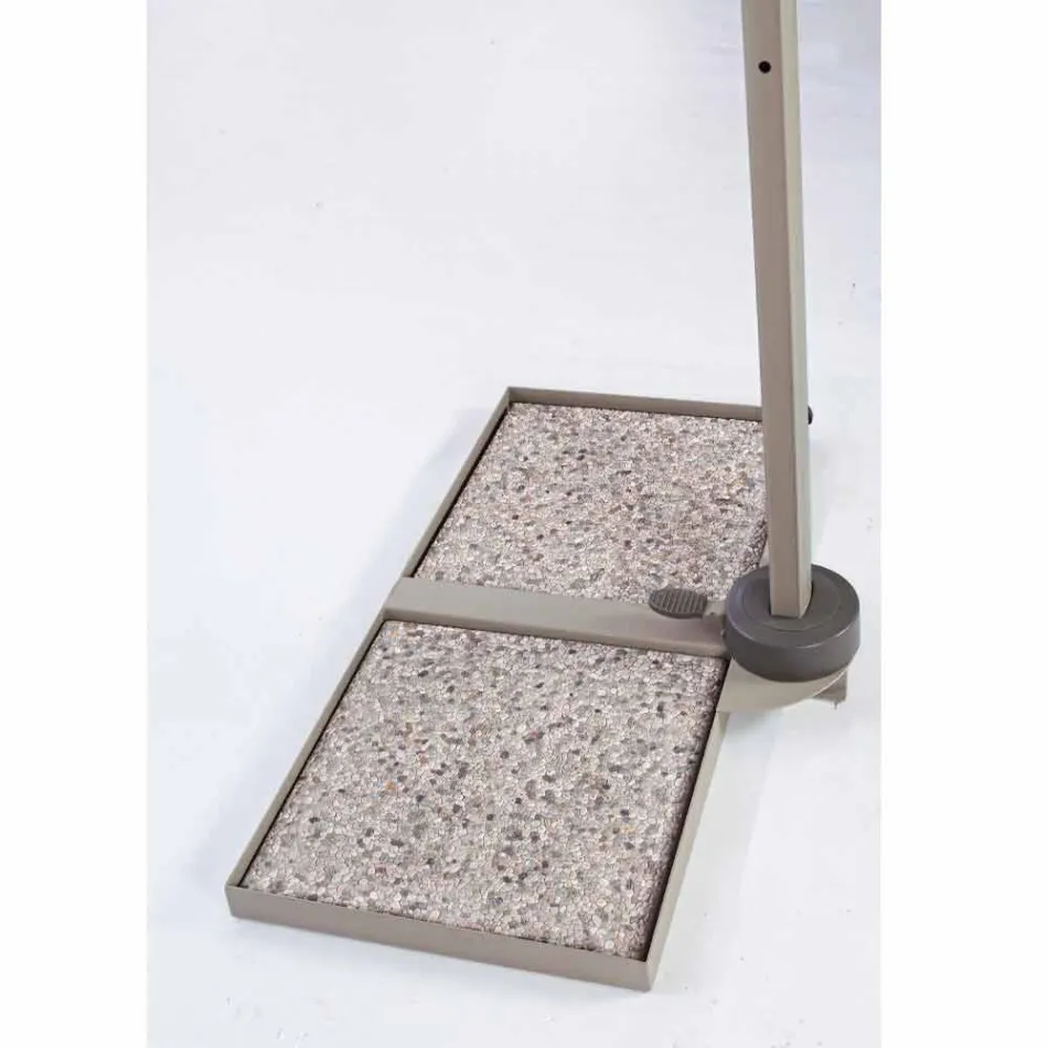 Parapluie d'extérieur diamètre 3,5m en polyester avec mât en aluminium - Linfa Viadurini