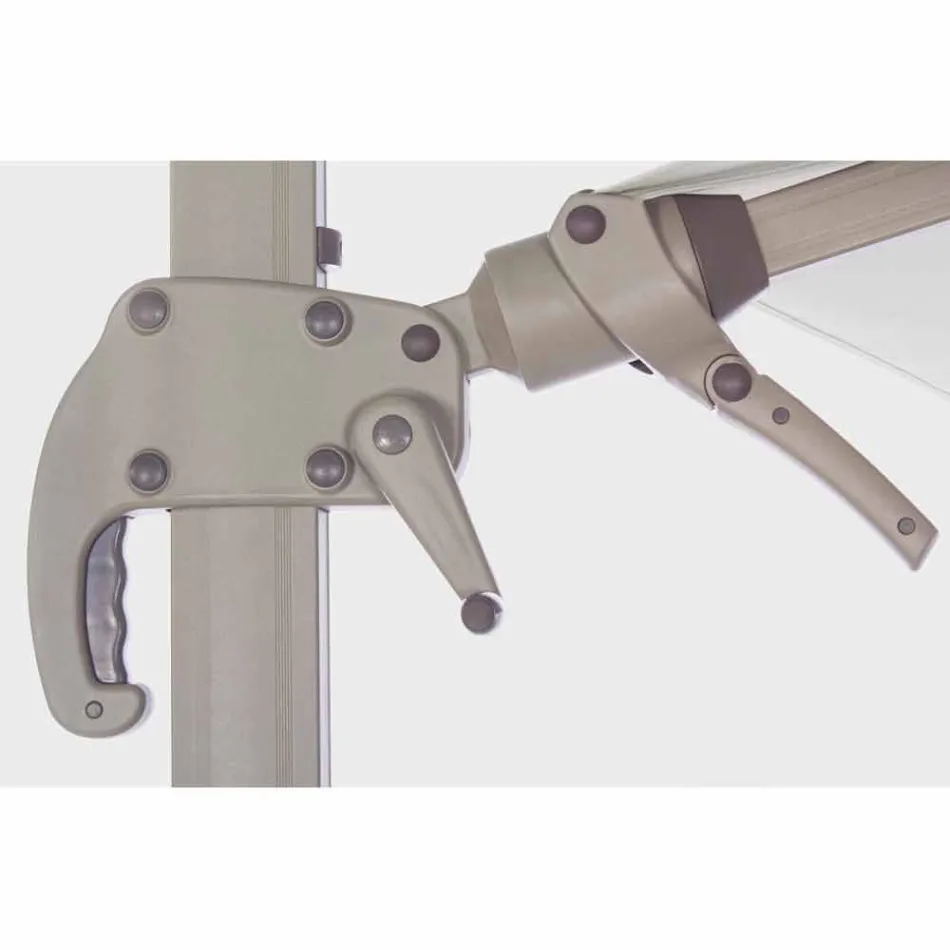 Parapluie d'extérieur diamètre 3,5m en polyester avec mât en aluminium - Linfa Viadurini