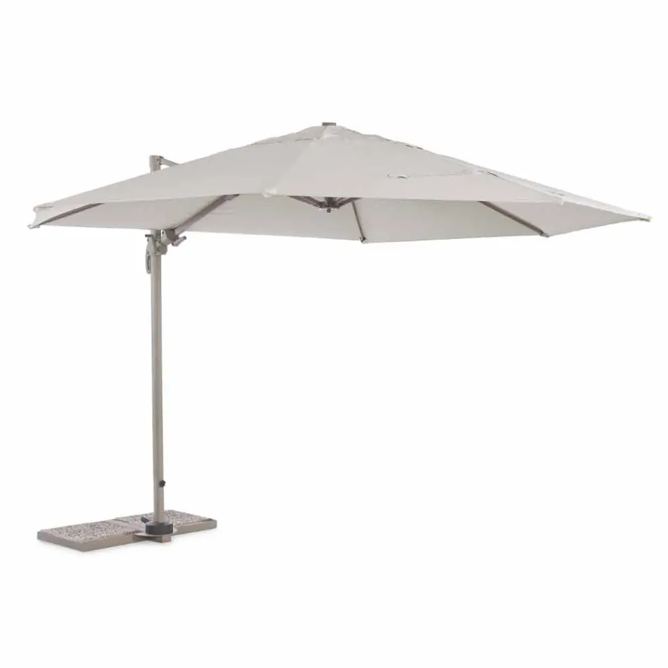 Parapluie d'extérieur diamètre 3,5m en polyester avec mât en aluminium - Linfa Viadurini