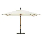 Parasol d'extérieur en bois et polyester écru 3x4, Homemotion - Passmore Viadurini