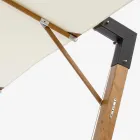 Parasol d'extérieur en bois et polyester écru 3x4, Homemotion - Passmore Viadurini