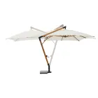 Parasol d'extérieur en bois et polyester écru 3x4, Homemotion - Passmore Viadurini