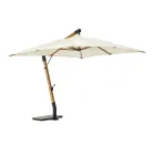 Parasol d'extérieur en bois et polyester écru 3x4, Homemotion - Passmore Viadurini
