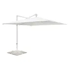 Parasol d'extérieur en polyester avec structure en aluminium blanc - Zinica Viadurini