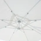 Parasol d'extérieur en polyester avec structure en aluminium blanc - Zinica Viadurini