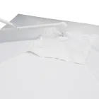 Parasol d'extérieur en polyester avec structure en aluminium blanc - Zinica Viadurini