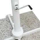 Parasol d'extérieur en polyester avec structure en aluminium blanc - Zinica Viadurini