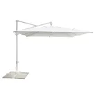 Parasol d'extérieur en polyester avec structure en aluminium blanc - Zinica Viadurini