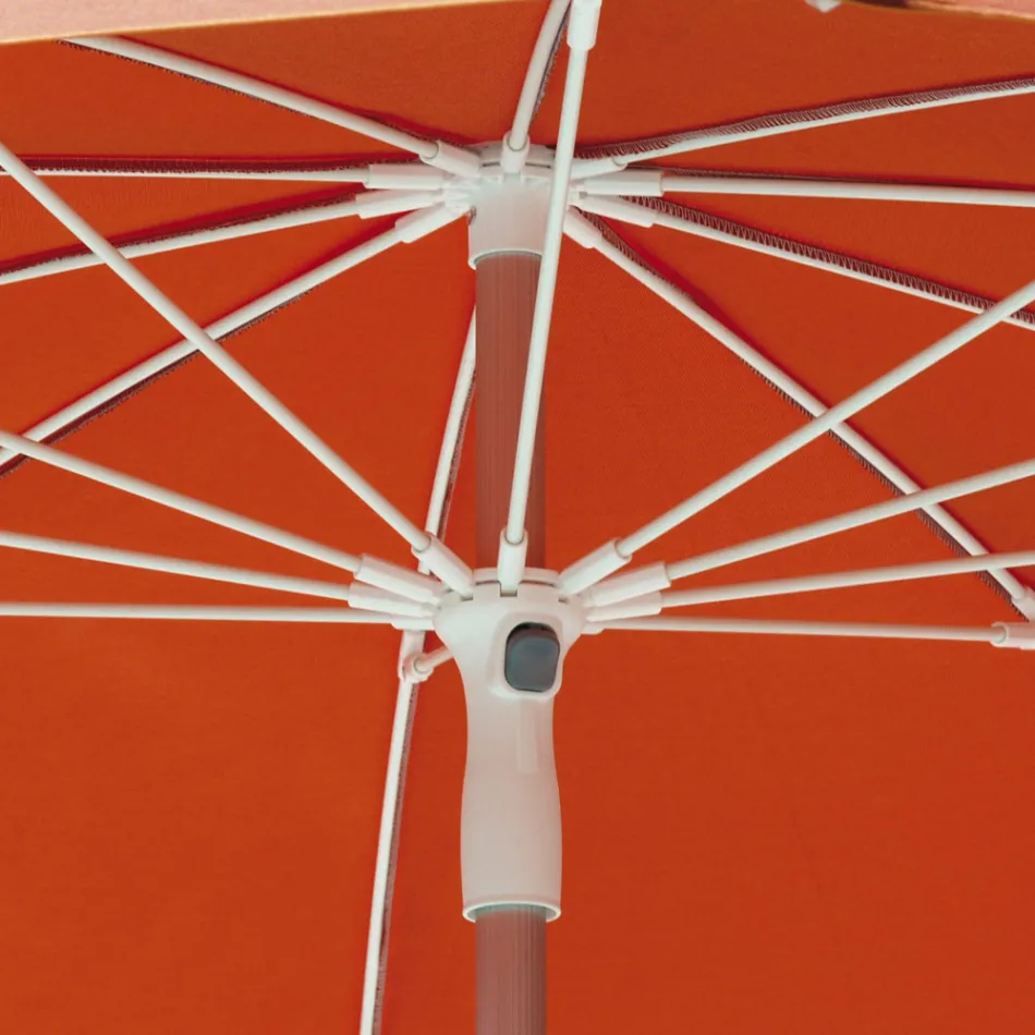 Parasol d'extérieur en tissu avec structure design en aluminium - Leroy Viadurini