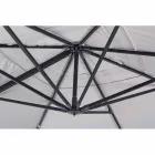 Parasol de jardin 3x4 avec tissu polyester gris clair - Dalton Viadurini