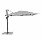 Parasol de jardin 3x4 avec tissu polyester gris clair - Dalton Viadurini