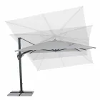 Parasol de jardin 3x4 avec tissu polyester gris clair - Dalton Viadurini