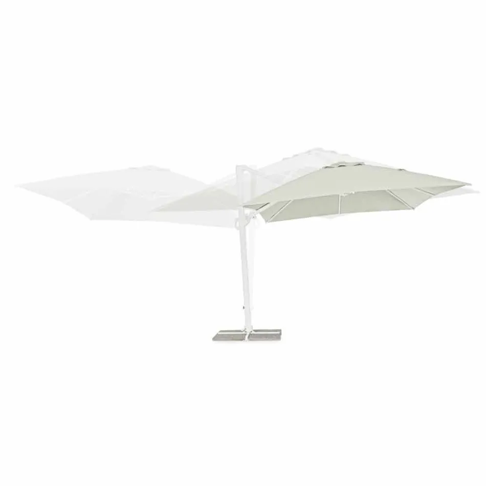 Parasol de jardin en aluminium 3x4 avec tissu en polyester - Fasma Viadurini