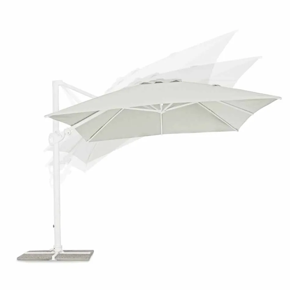 Parasol de jardin en aluminium 3x4 avec tissu en polyester - Fasma Viadurini