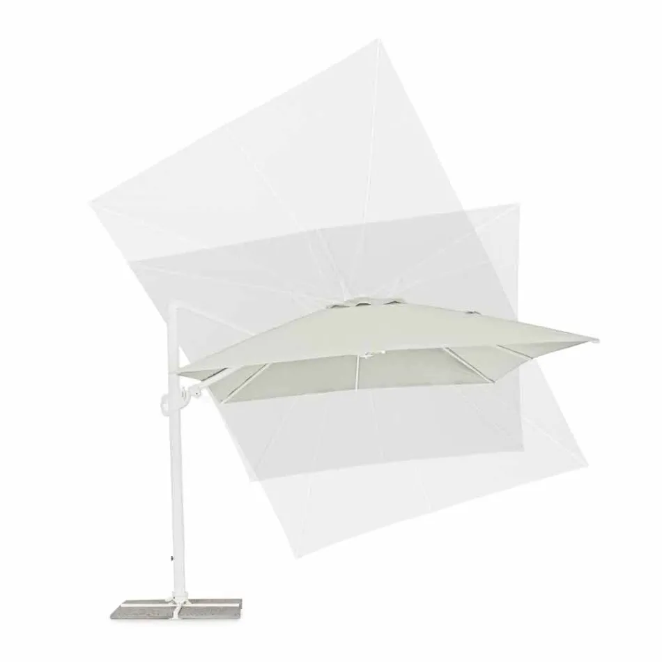 Parasol de jardin en aluminium 3x4 avec tissu en polyester - Fasma Viadurini