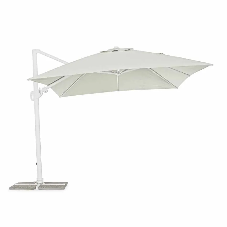 Parasol de jardin en aluminium 3x4 avec tissu en polyester - Fasma Viadurini