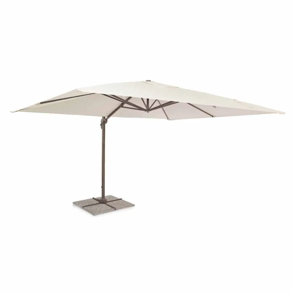 Parasol de jardin 3x4 en polyester avec structure en aluminium - Texas Viadurini