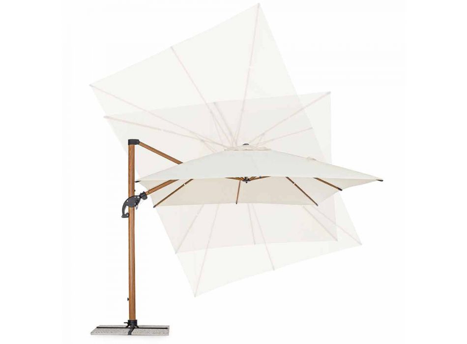 Parasol de jardin 3x4m en aluminium et polyester, Homemotion - Marco Viadurini