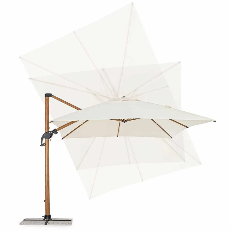 Parasol de jardin 3x4m en aluminium et polyester, Homemotion - Marco Viadurini
