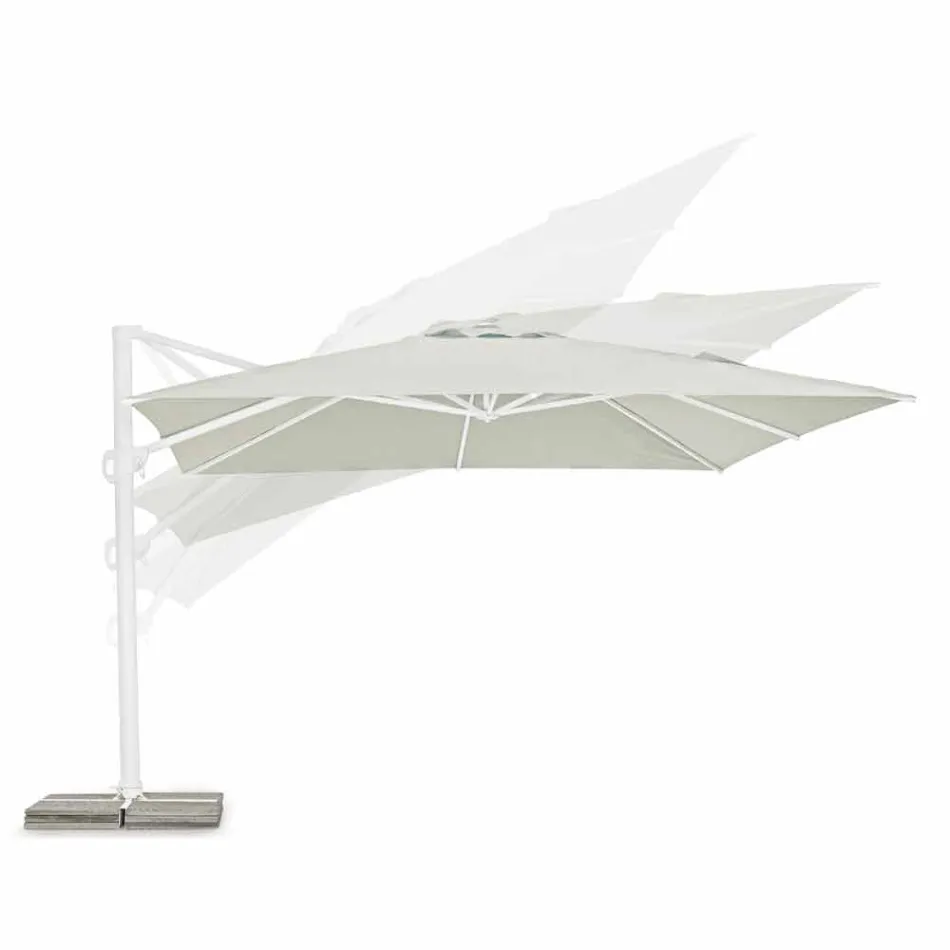 Parapluie de jardin 4x4 avec tissu polyester de couleur naturelle - Fasma Viadurini