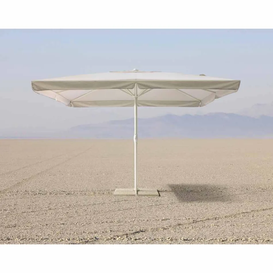 Parasol de jardin 4x4 avec tissu en polyester et base en acier - Nastio Viadurini