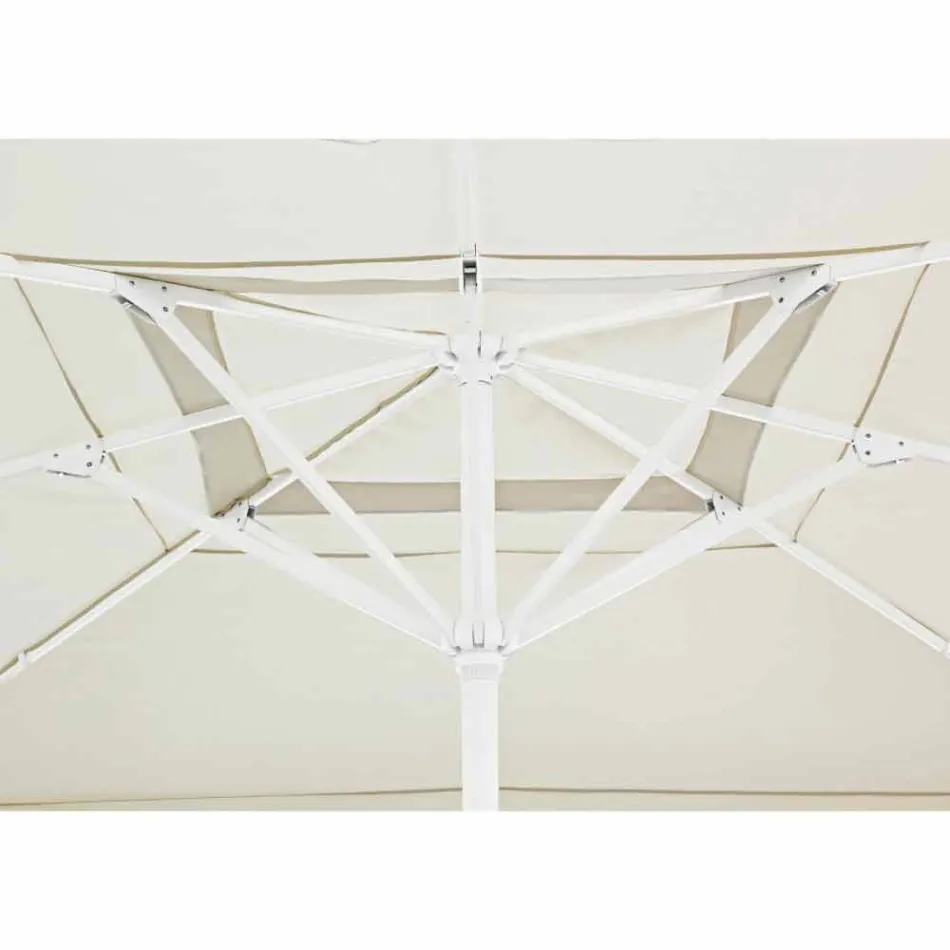 Parasol de jardin 4x4 avec tissu en polyester et base en acier - Nastio Viadurini