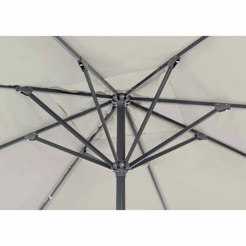 Parasol de jardin 4x4 avec tissu en polyester et base en acier - Nastio Viadurini