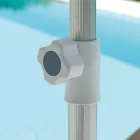 Parasol de jardin avec structure en aluminium anodisé rayé - Laila Viadurini